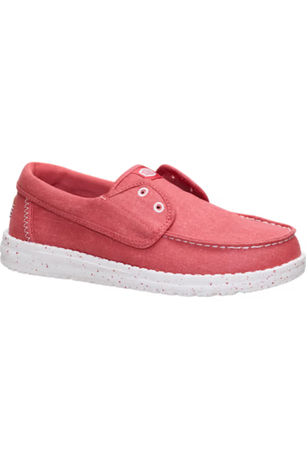 HEYDUDE Women’s Wendy Cru Stretch Canvas Shoes in Washed Red | 45154-6ZJ - Image 5