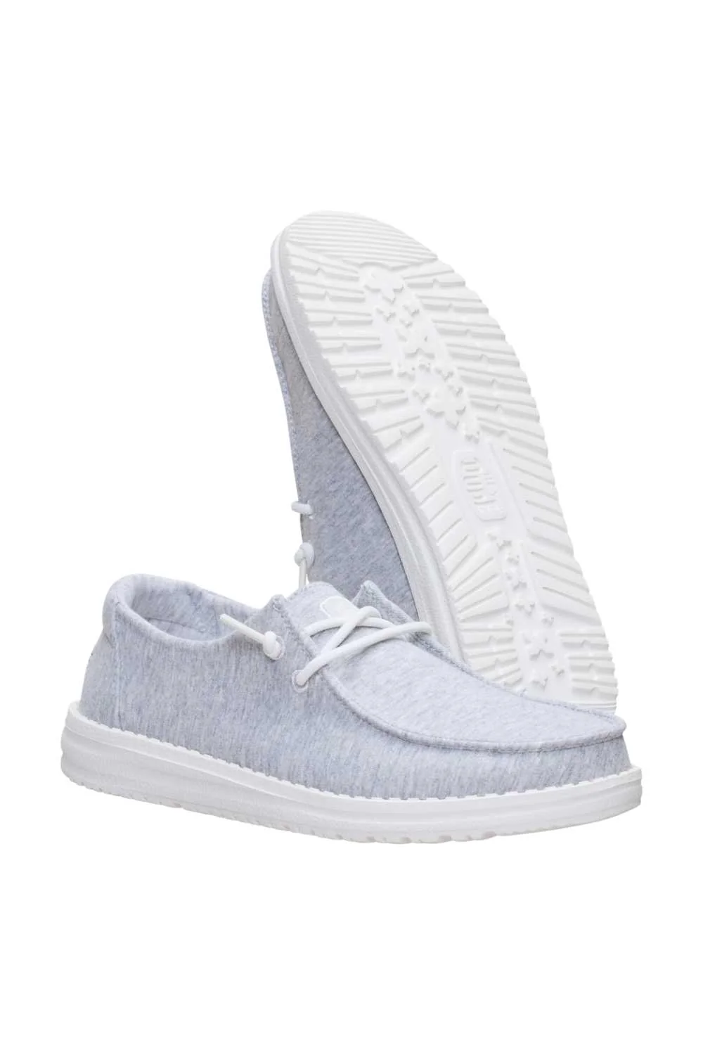 HEYDUDE Women’s Wendy Stretch Jersey Shoes in Light Grey | 45434-007 - Image 3