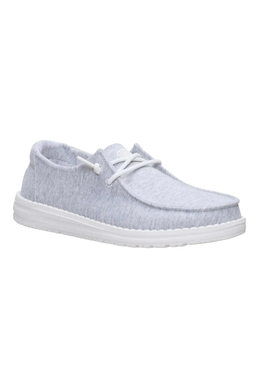 HEYDUDE Women’s Wendy Stretch Jersey Shoes in Light Grey | 45434-007 - Image 4