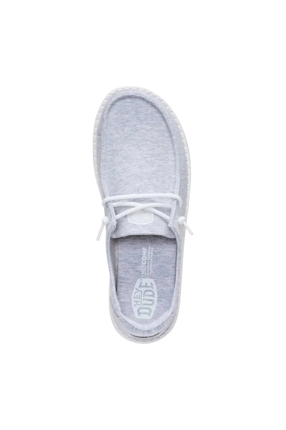 HEYDUDE Women’s Wendy Stretch Jersey Shoes in Light Grey | 45434-007 - Image 5