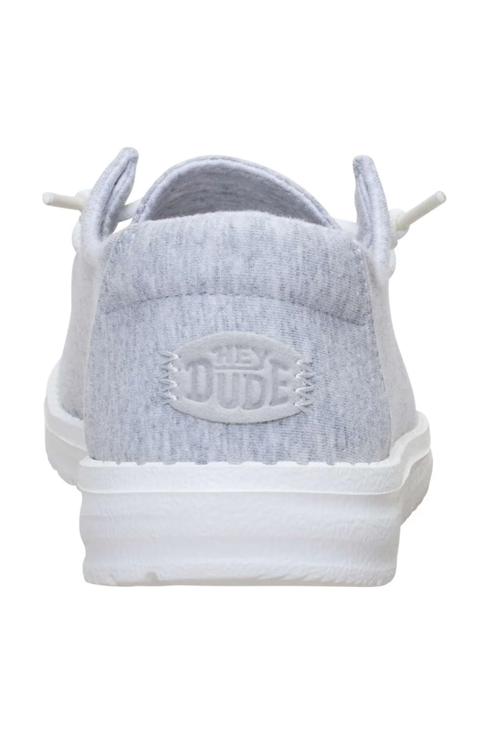HEYDUDE Women’s Wendy Stretch Jersey Shoes in Light Grey | 45434-007 - Image 6
