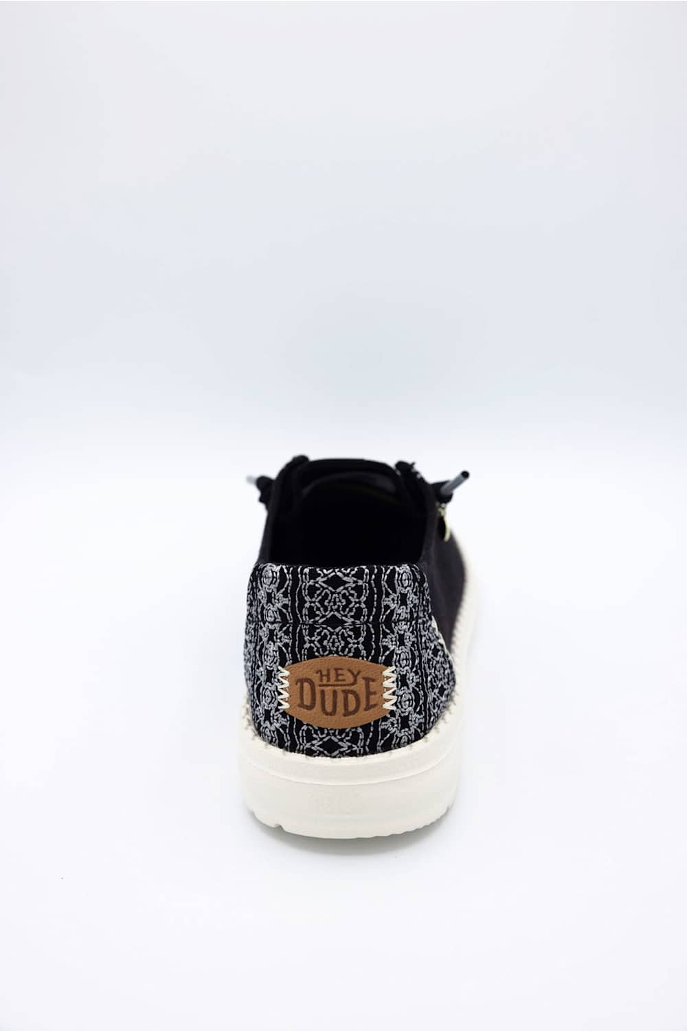HEYDUDE Womens Wendy Break Surf Jersey Shoes in Black Multi | 45217-0C4 - Image 4