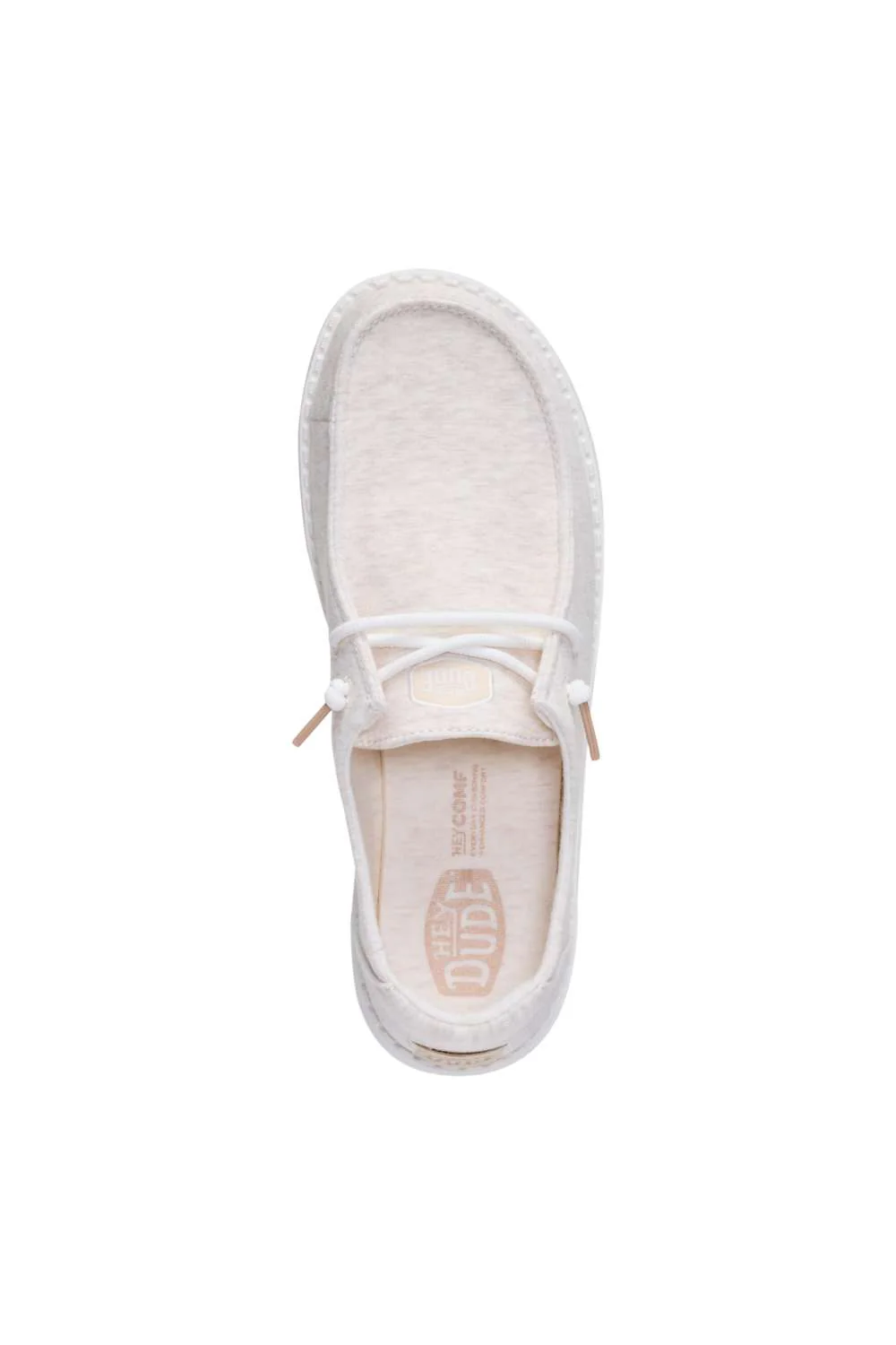 HEYDUDE Womens Wendy Stretch Jersey Shoes in Oatmeal | 45434-272 - Image 5