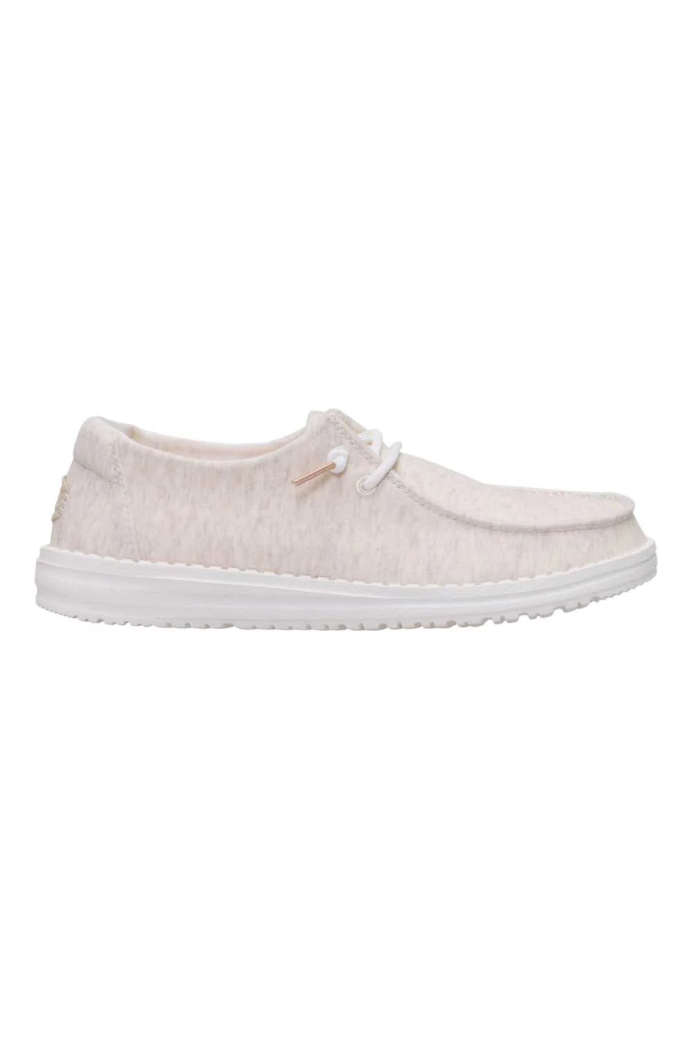 HEYDUDE Womens Wendy Stretch Jersey Shoes in Oatmeal | 45434-272 - Image 7