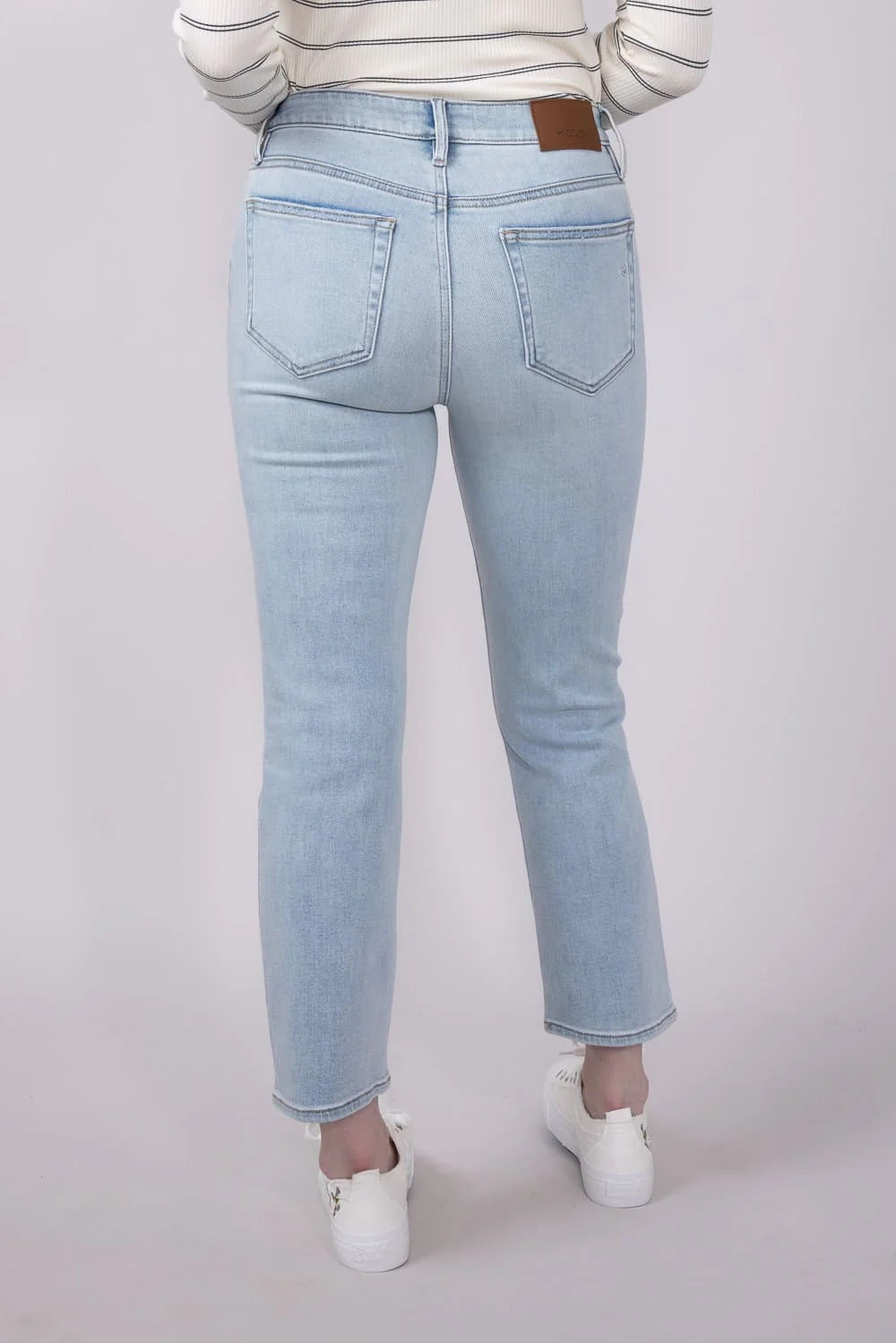 Hidden High Rise Crop Cigarette Skinny Jeans for Women | HD1527CG-LT - Image 2