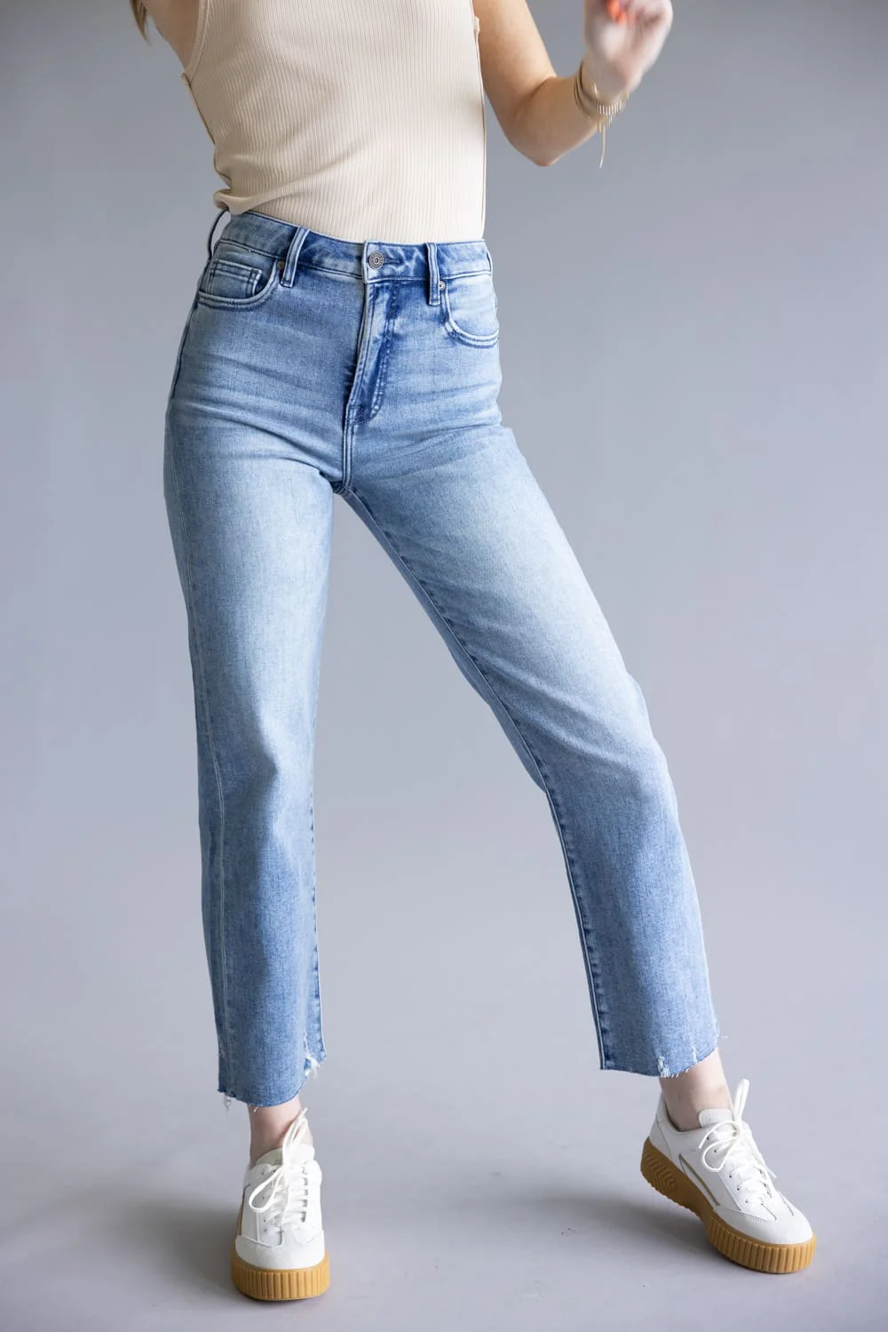 Hidden Tracey High Rise Cropped Straight Leg Jeans for Women | HD1557STC-M - Image 3