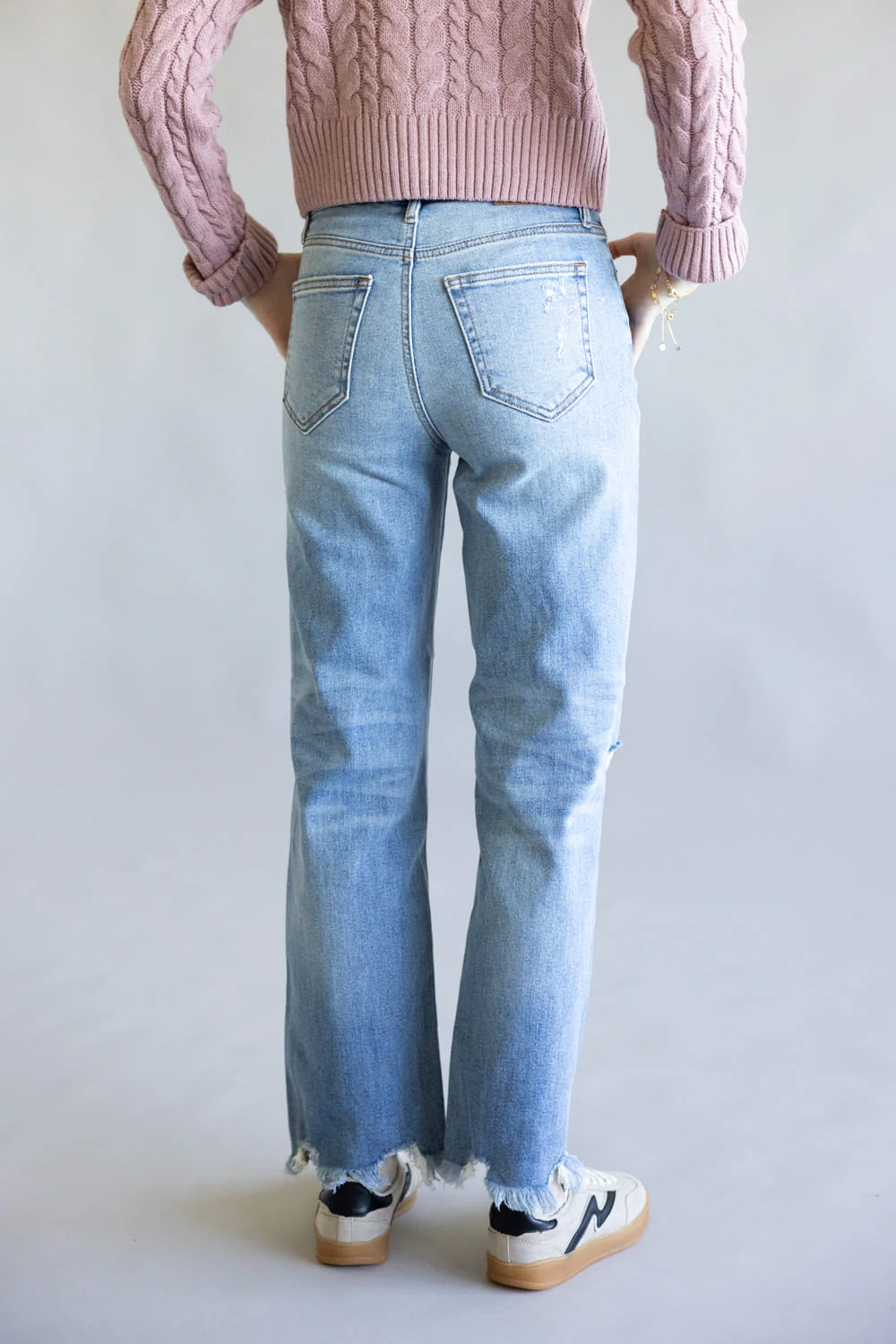 Hidden High-Rise Ella Wide Straight Leg Jeans for Women | HD1663WS-ML - Image 3