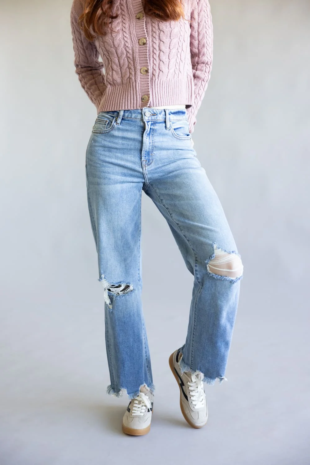 Hidden High-Rise Ella Wide Straight Leg Jeans for Women | HD1663WS-ML - Image 4