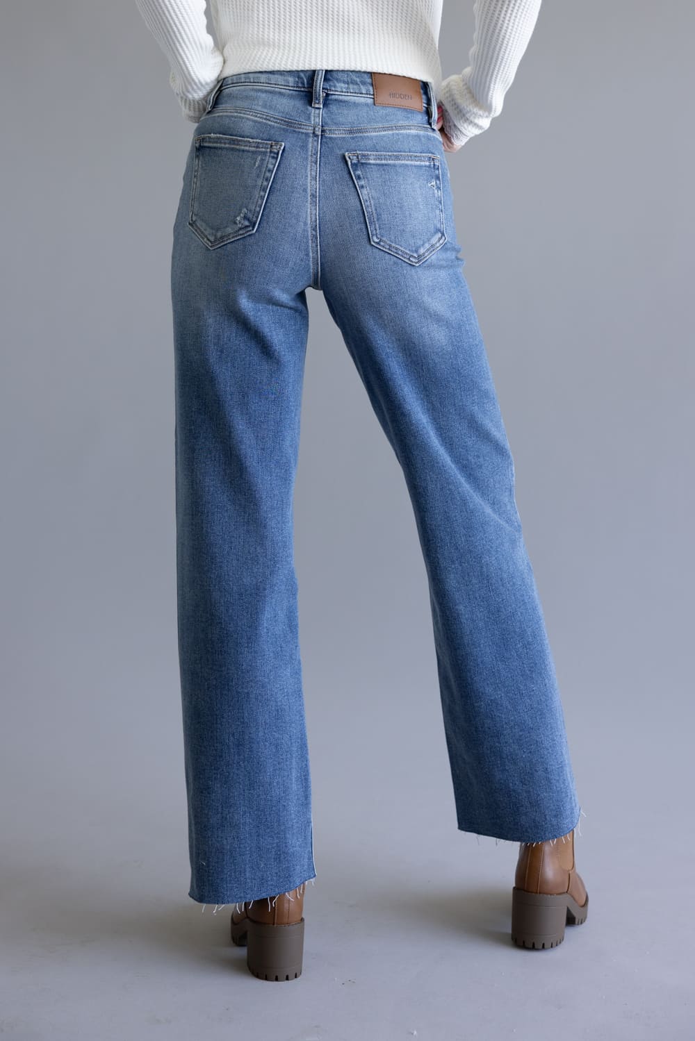 Hidden High Rise Logan Straight Leg Dad Jeans for Women | HD9177D-MD - Image 3