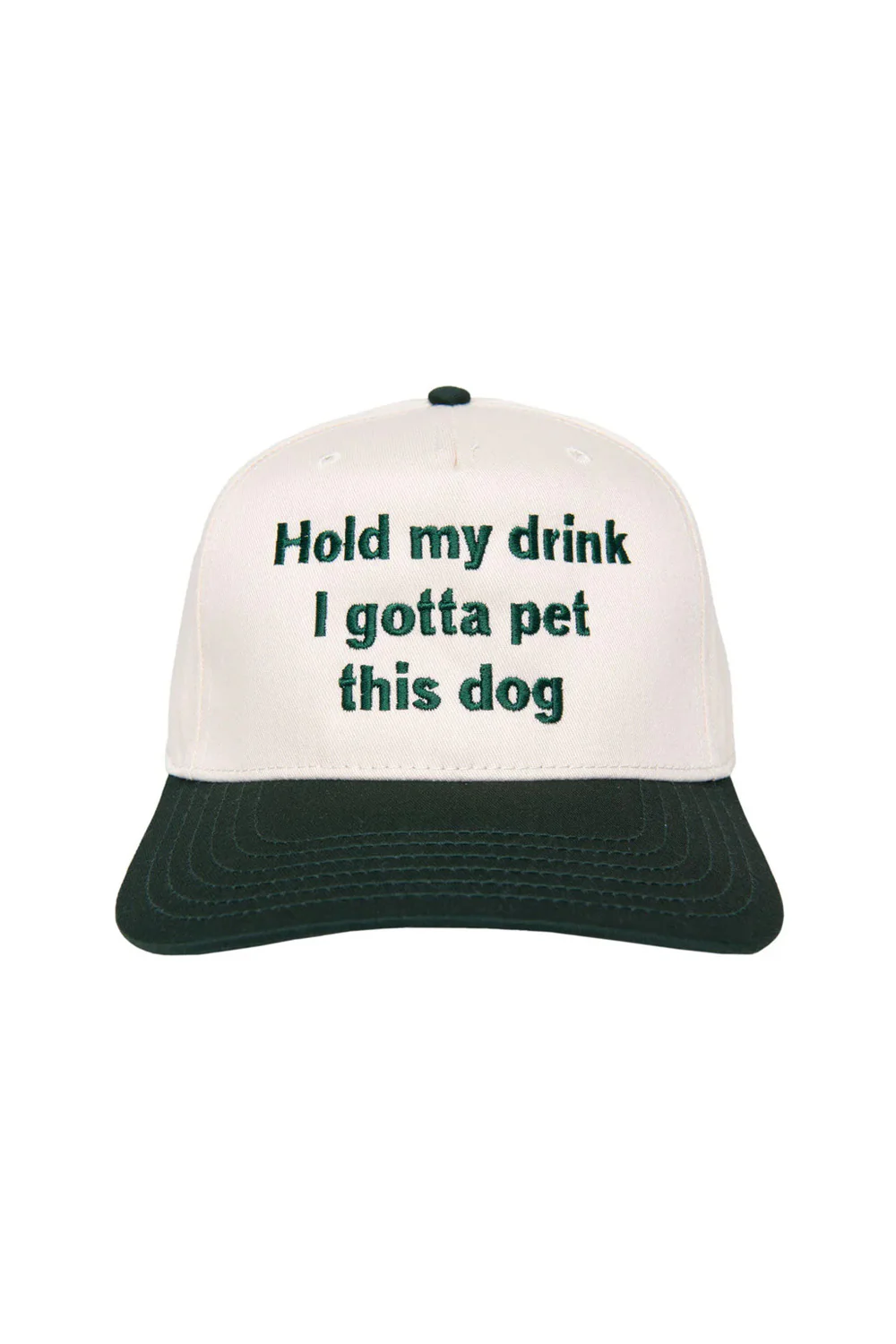 Hold My Drink Trucker Hat for Women in Dark Green/Tan | KDC-BC-520-DGN-TAN - Image 2