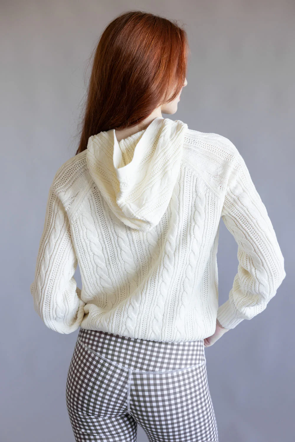 Hooded Henley Sweater for Women in Blizzard White | PF5S27950-BLIZZARDWHITE - Image 5