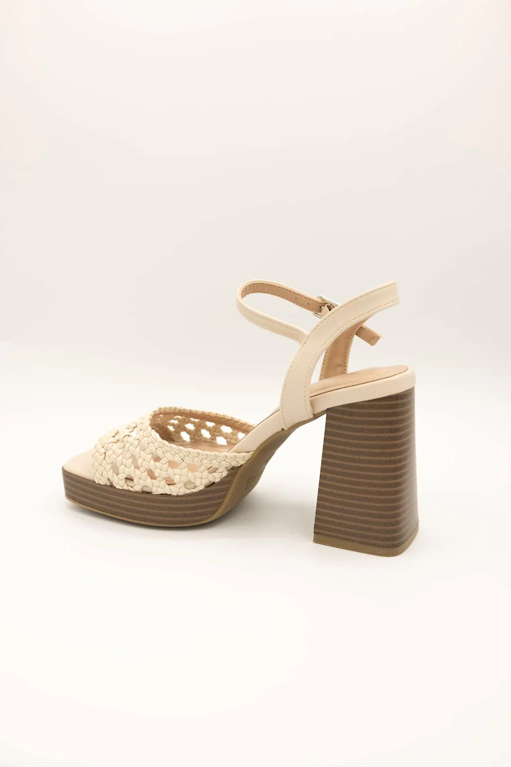 Berness Hudson Platform Block Heels for Women in Beige | HUDSON-BEIGE - Image 4