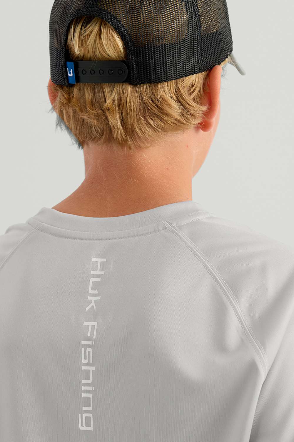 Huk Fishing Youth Pursuit T-Shirt for Boys in Grey | H7120101-059-GREY - Image 4