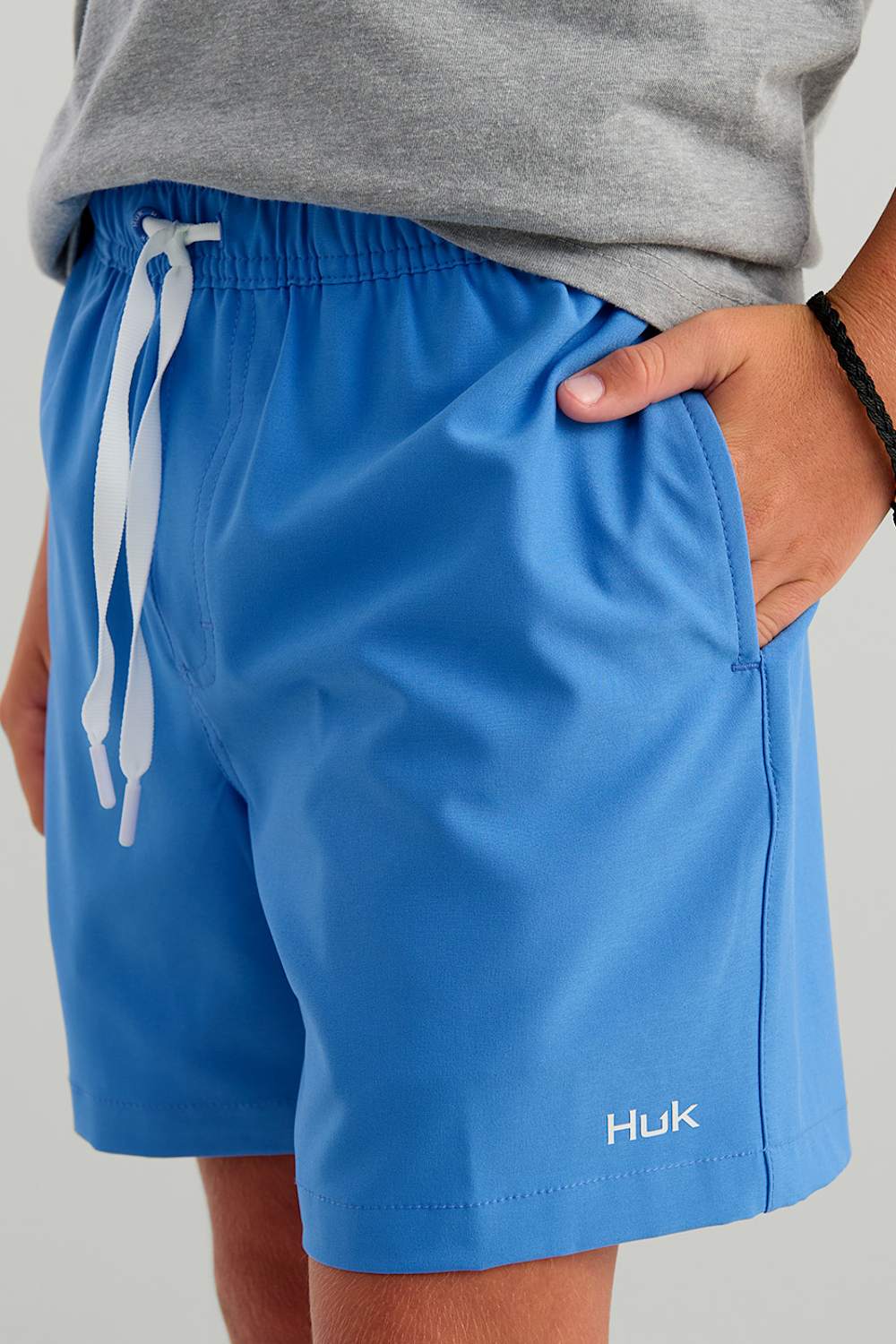 Huk Fishing Youth Pursuit Volley Shorts for Boys in Blue | H7200016-431-REGATTA - Image 3