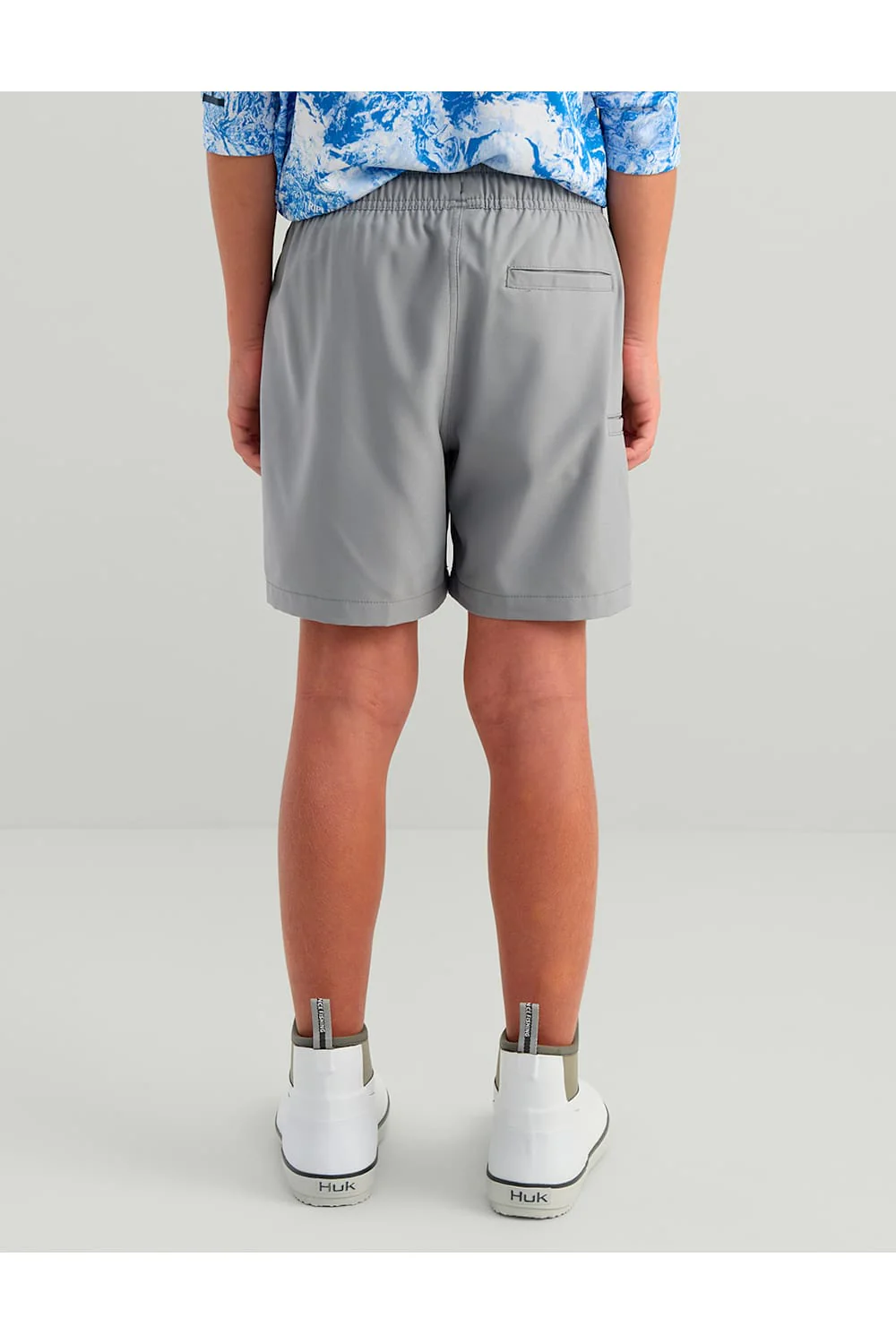 Huk Fishing Youth Pursuit Volley Shorts for Boys in Grey | H7200016-028-GREY - Image 5