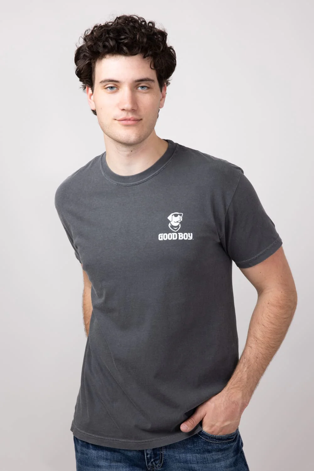 Hunt Club Dog T-Shirt for Men in Pepper | 2207-PEPPER - Image 2