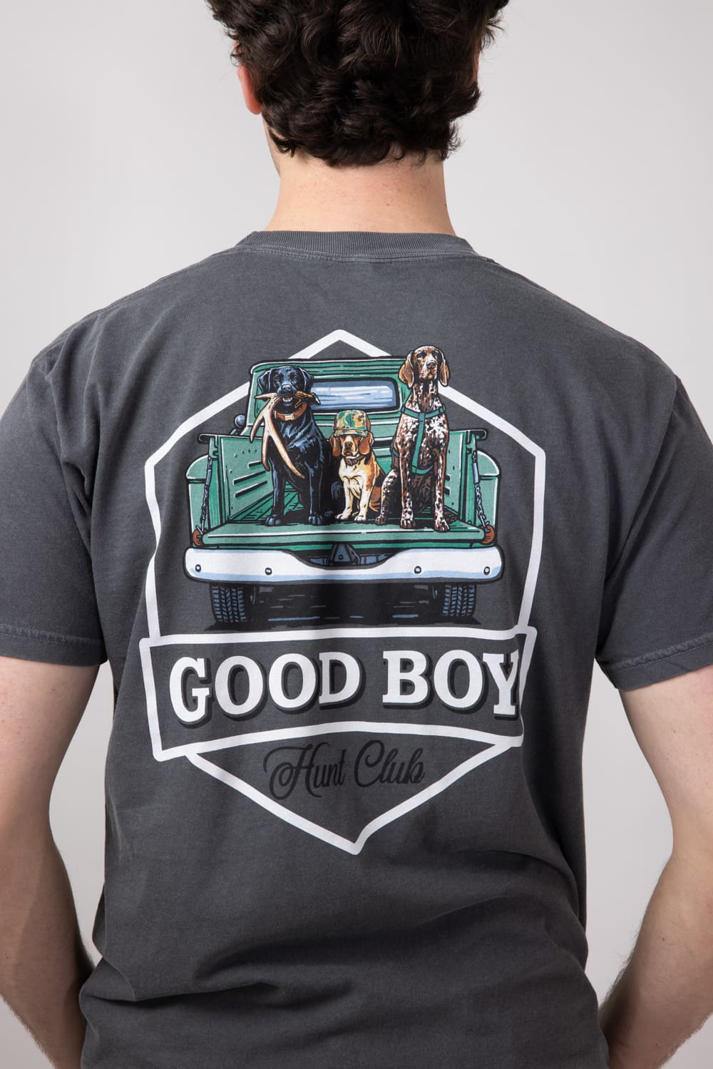 Hunt Club Dog T-Shirt for Men in Pepper | 2207-PEPPER - Image 5