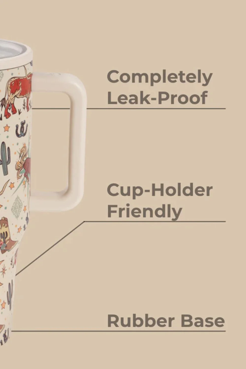 HydroJug Traveler 40 oz Tumbler in Rodeo | 40OZ RODEO-WESTERNBEIGE - Image 5