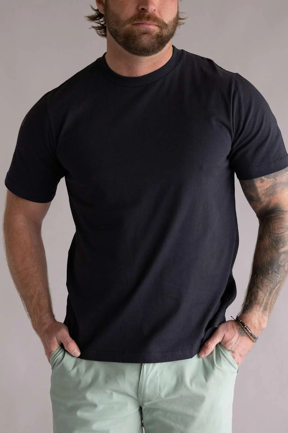 Industrie Classic Crew T-Shirt for Men in Midnight | MTE39546C-MIDNIGHT - Image 2
