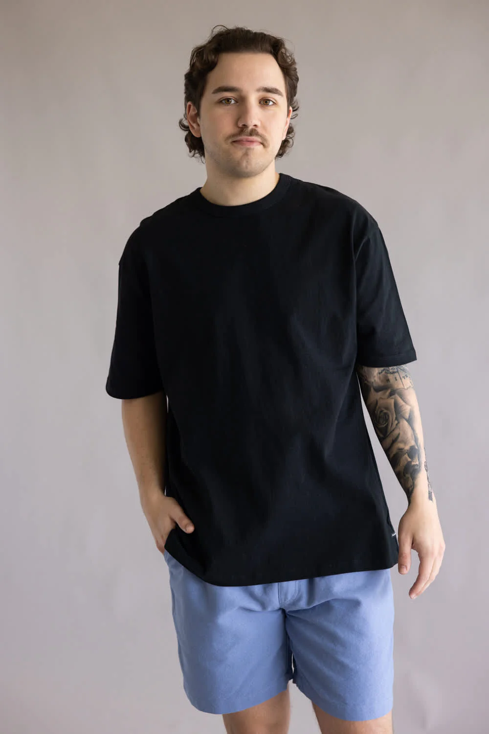 Industrie Del Sur T-Shirt for Men in Black | MTE31698-BLACK - Image 4