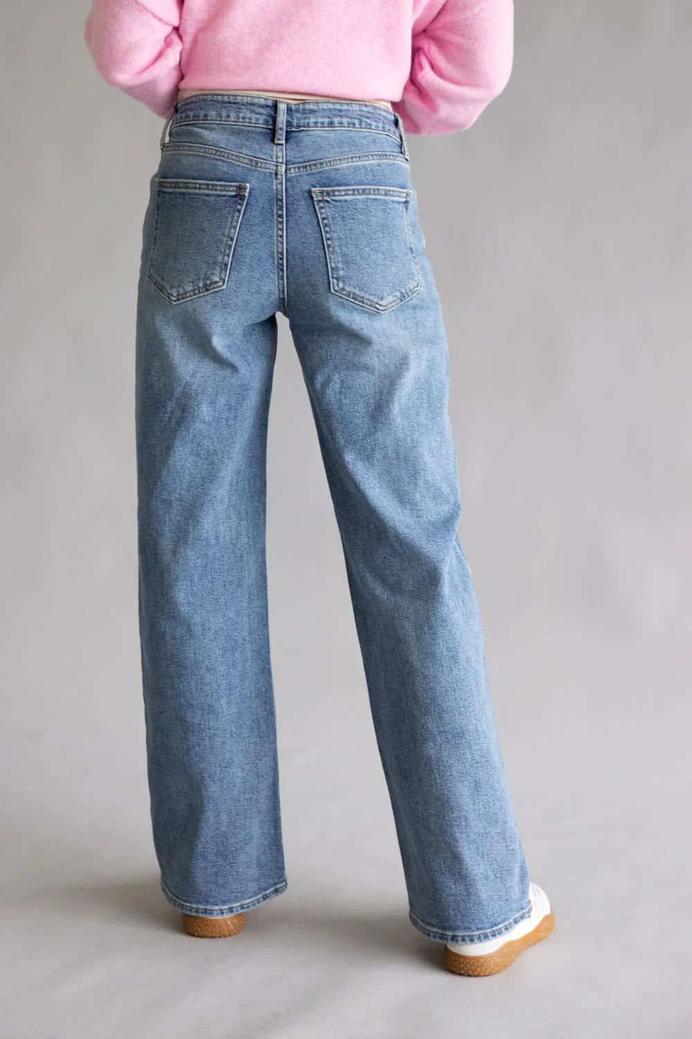JBD Halle High-Rise Straight Leg Jeans for Women | DP791-MEDIUMDENIM - Image 2