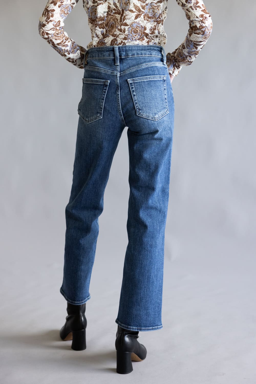 JBD Bea High-Rise Straight Leg Jeans for Women | DP867-MEDIUMDENIM - Image 4
