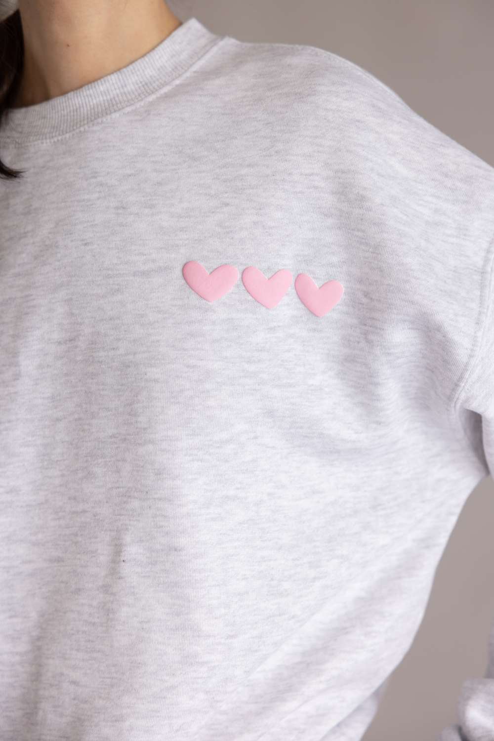 Jesus Loves You Crewneck for Women in Ice Grey | T1929-ICEGREY - Image 3