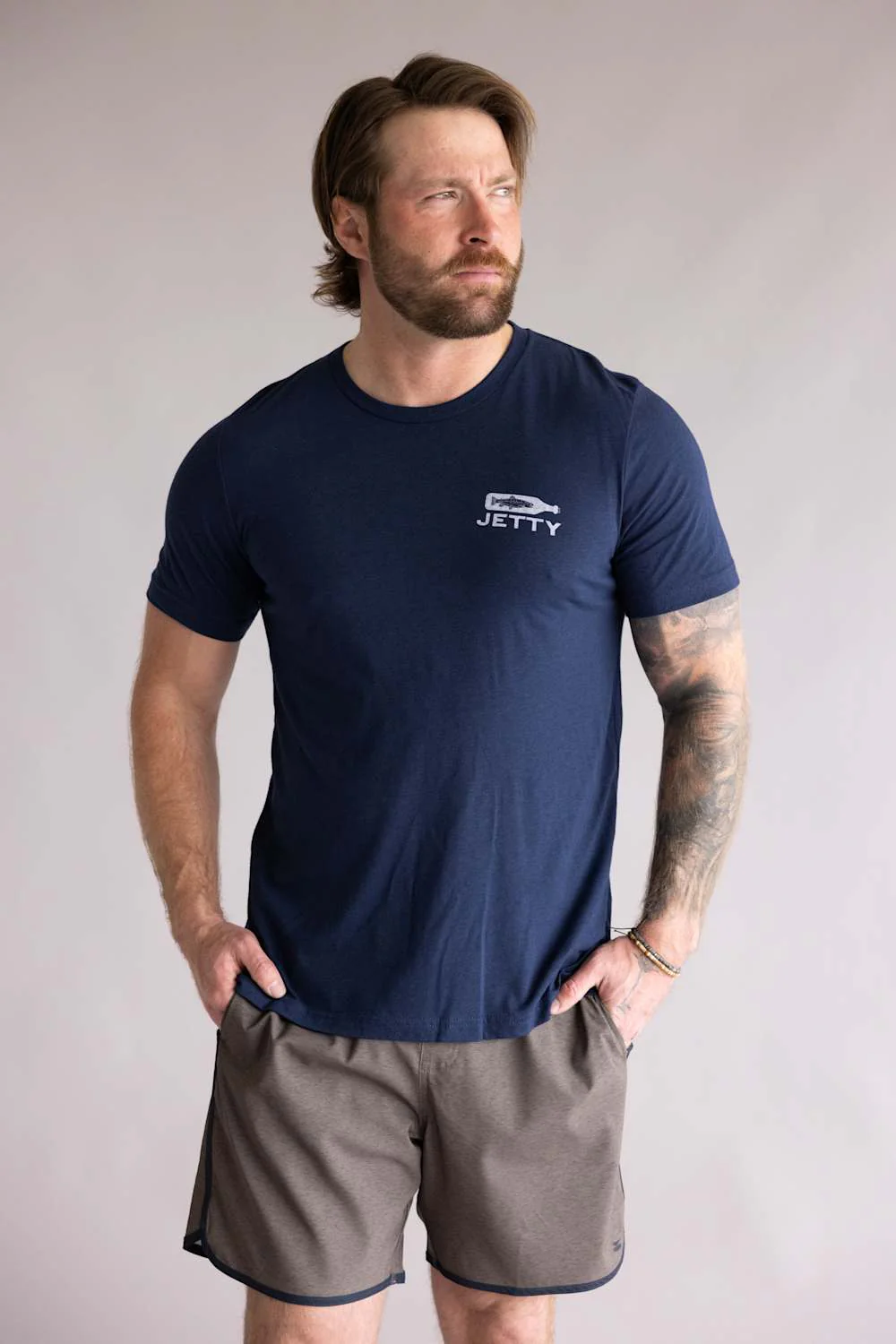 Jetty Bottle Service T-Shirt for Men in Navy | S26BOTT-M10001NVY - Image 2