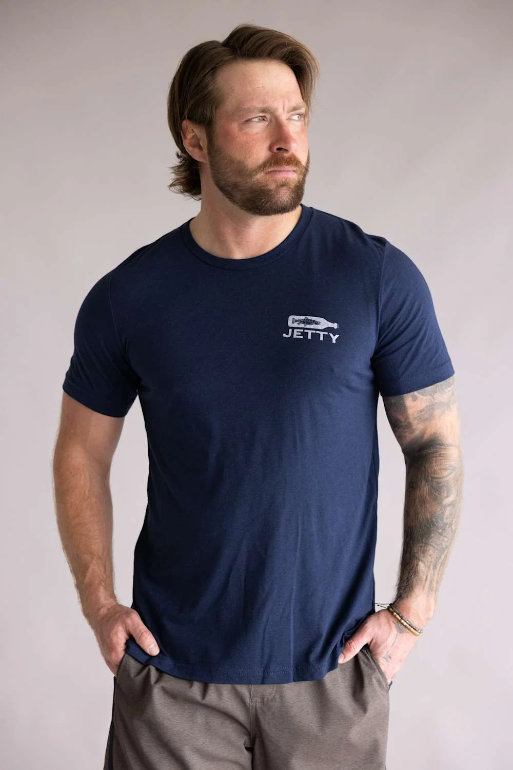 Jetty Bottle Service T-Shirt for Men in Navy | S26BOTT-M10001NVY - Image 5