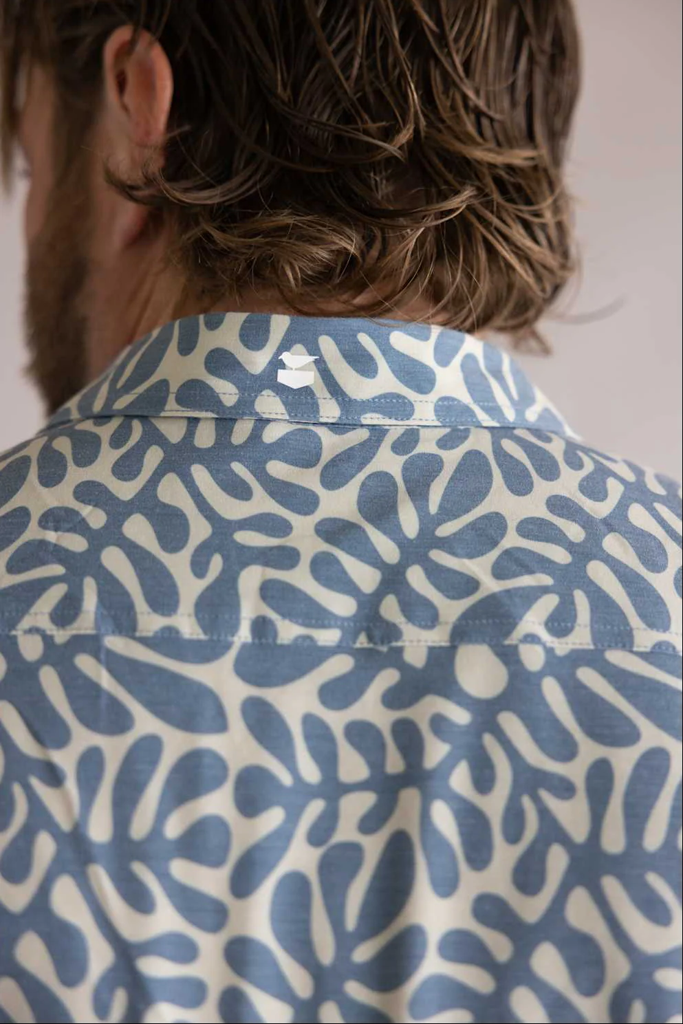 Jetty Garwood Woven Button Up Shirt for Men in Blue | S26GARW-M11001BLU - Image 3