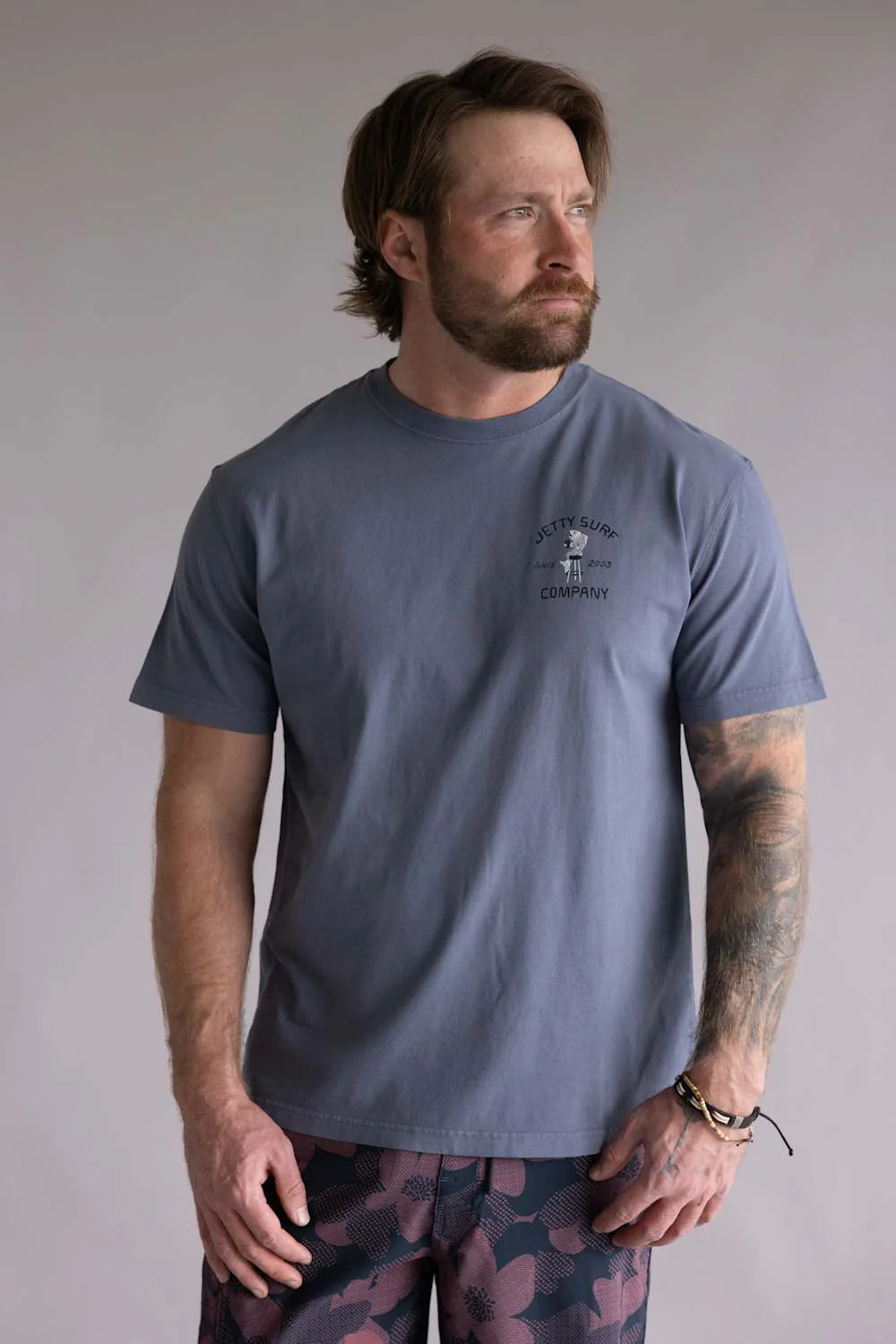 Jetty Raw Bar T-Shirt for Men in Fog | S26RAWB-M10001FOG - Image 2