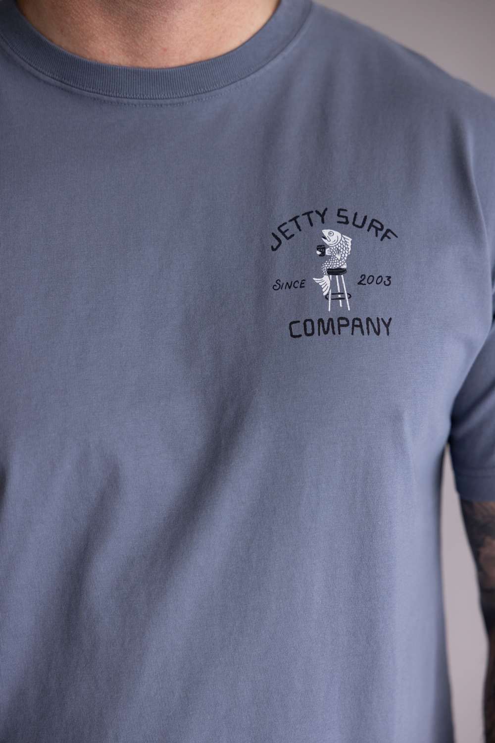 Jetty Raw Bar T-Shirt for Men in Fog | S26RAWB-M10001FOG - Image 4