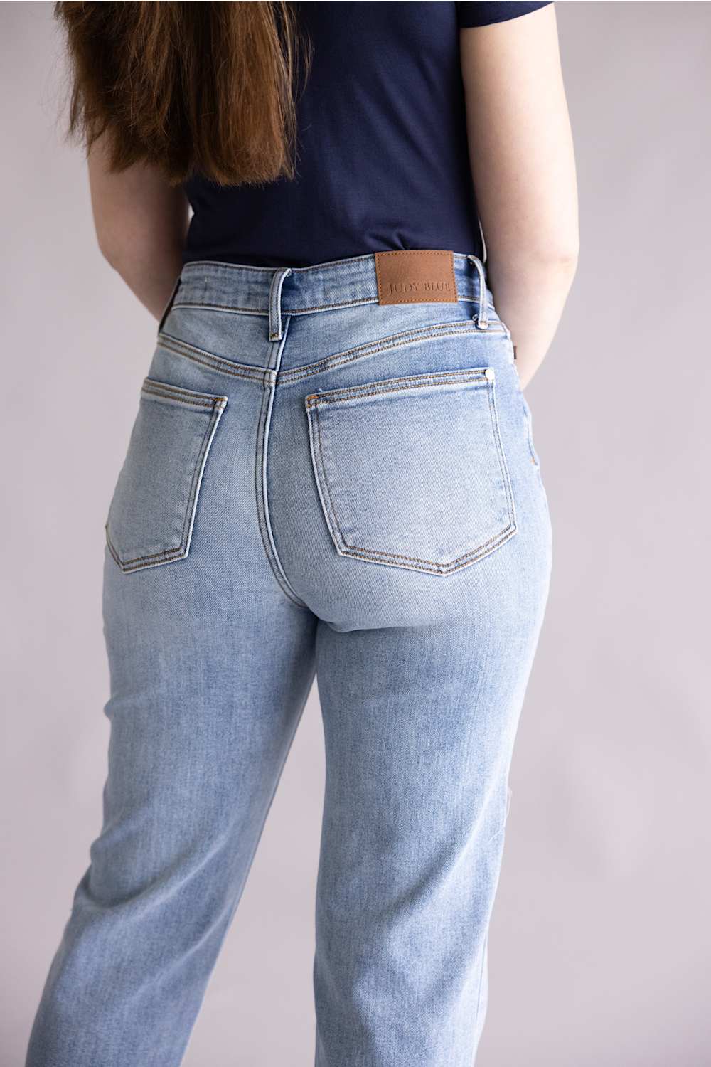 Judy Blue High Rise Ankle Straight Jeans for Women | 82713REG - Image 2