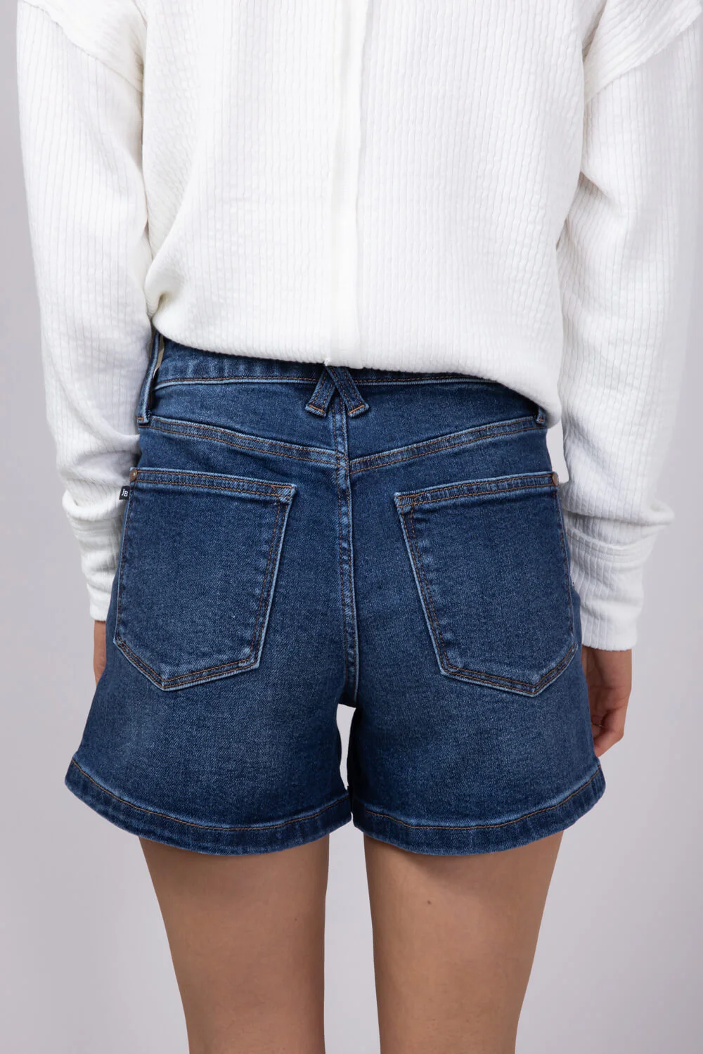Judy Blue High Rise Double Button Waistband Denim Shorts for Women | 150307REG - Image 2