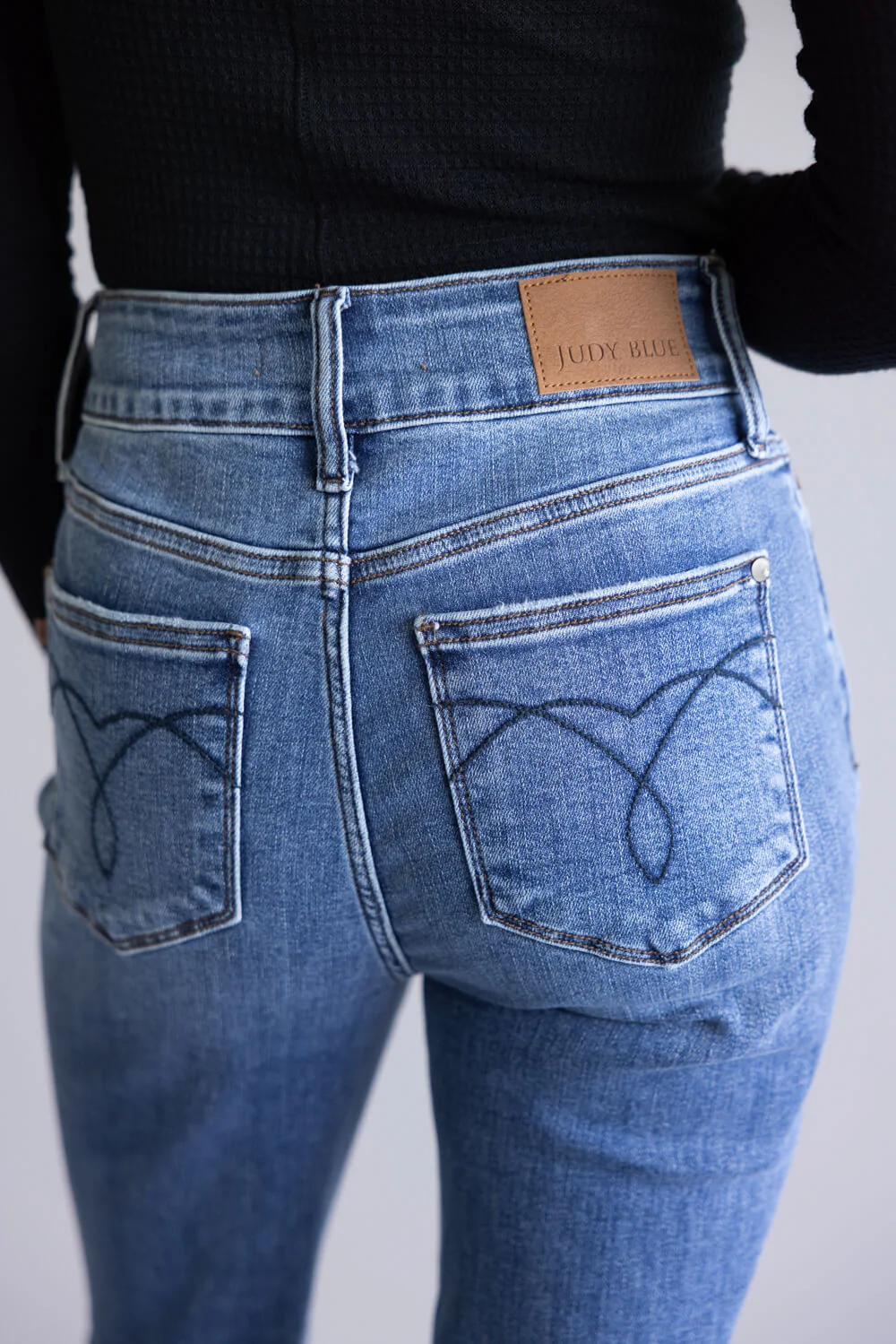 Judy Blue Daisy High Rise Frayed Hem Bootcut Jeans for Women | 82686REG - Image 5
