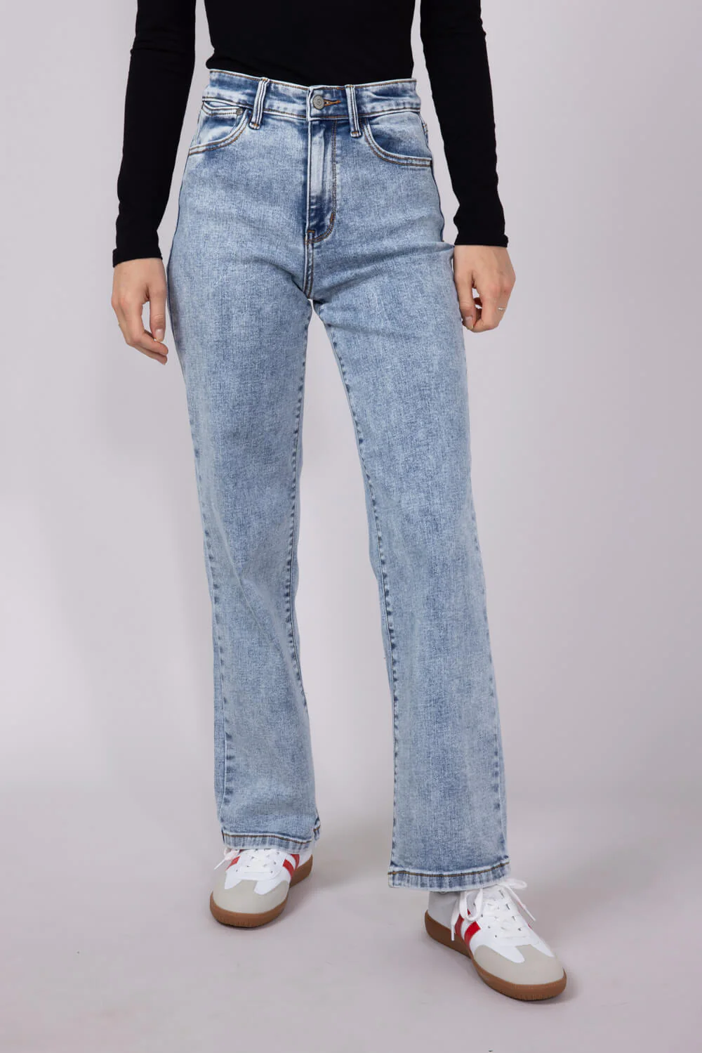 Judy Blue High Rise Straight Jeans for Women | 82653REG - Image 4