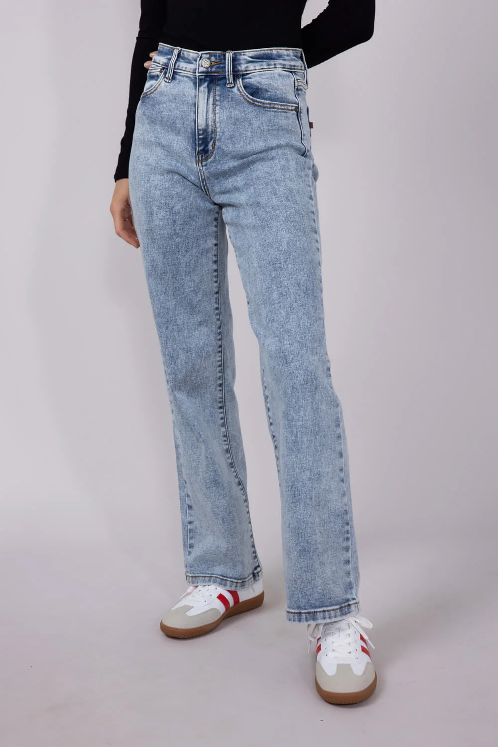 Judy Blue High Rise Straight Jeans for Women | 82653REG - Image 5