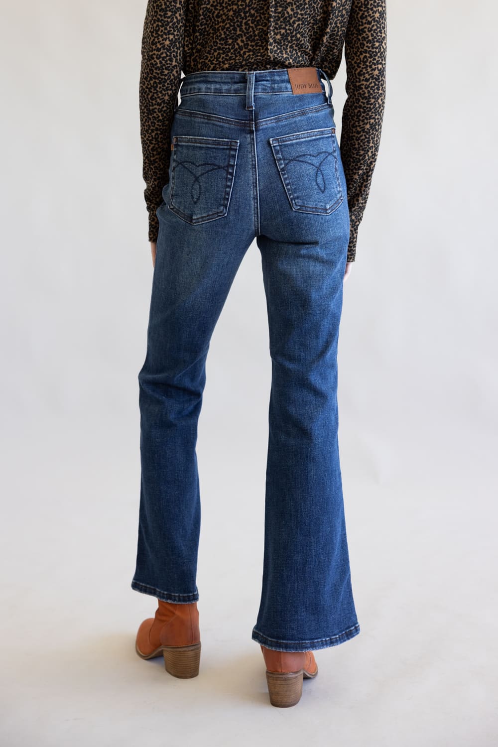 Judy Blue High Rise Tummy Control Bootcut Short Jeans for Women | 881062REG-SHORT - Image 5