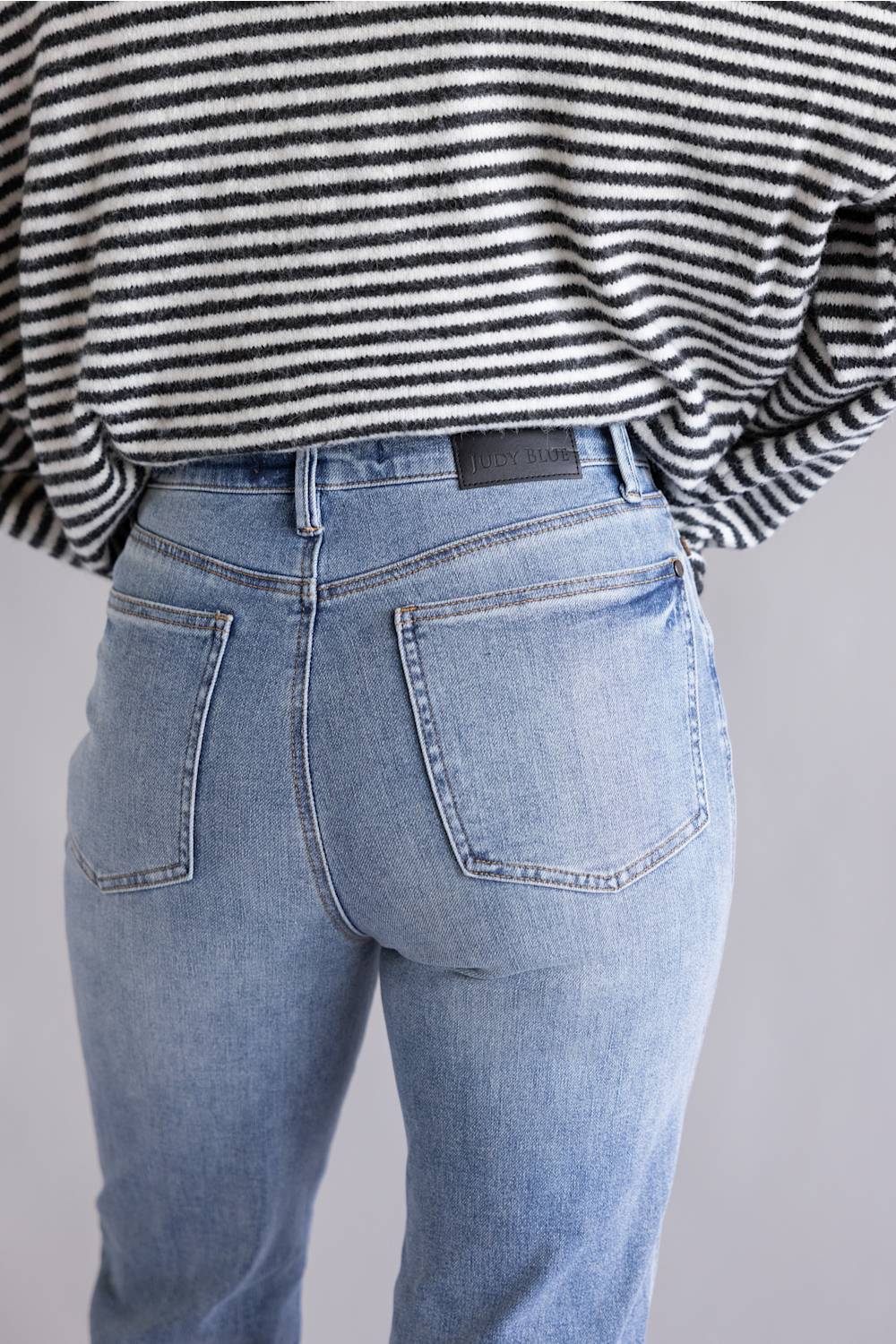 Judy Blue High Rise Tummy Control Slim Straight Jeans for Women | 881084REG - Image 3
