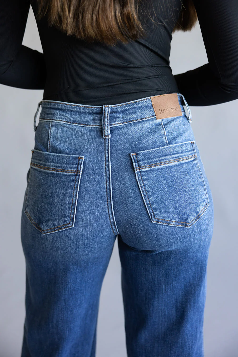 Judy Blue Mid-Rise Retro Wide Leg Jeans for Women | 82674REG - Image 2