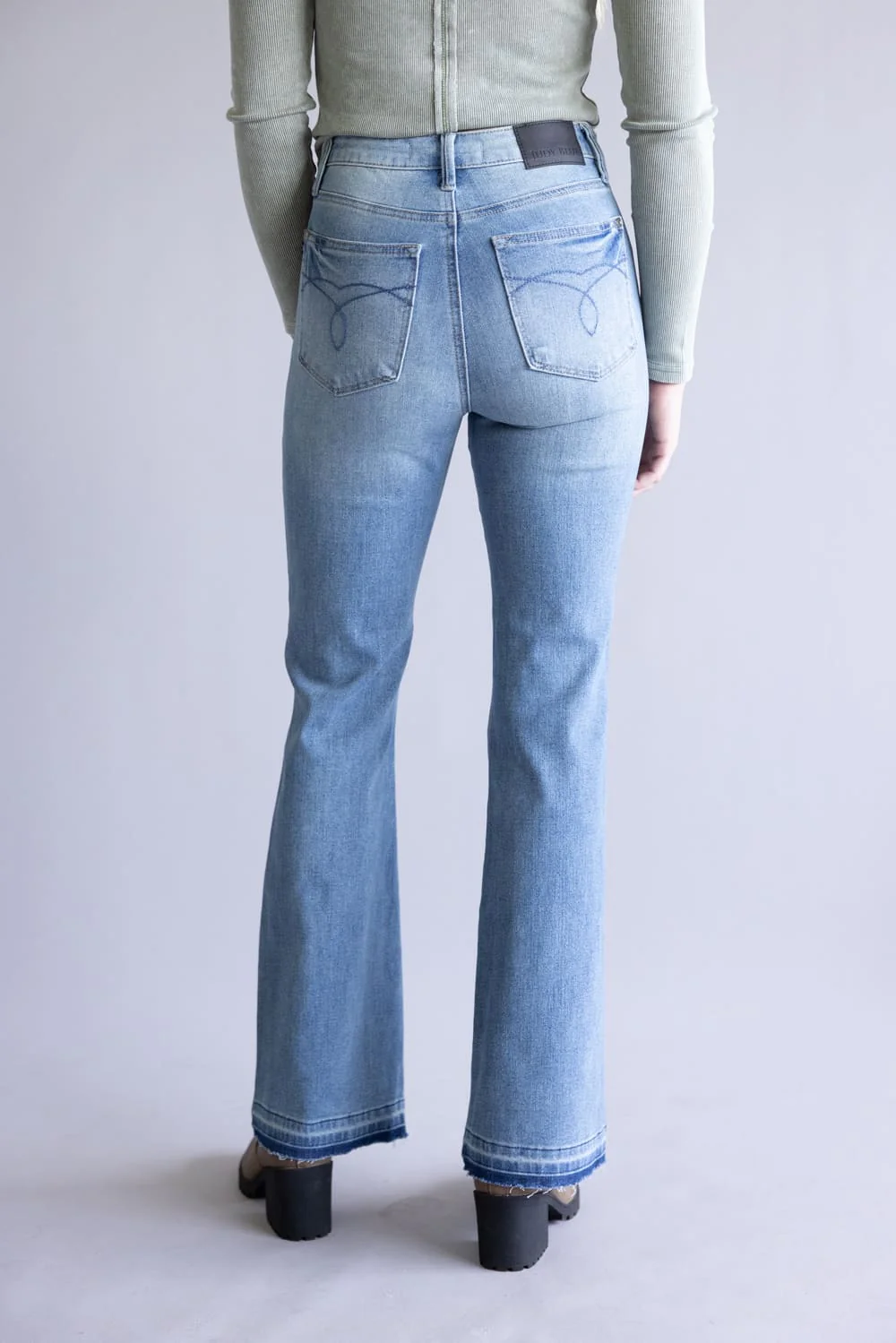 Judy Blue Mid-Rise Slim Bootcut Jeans for Women | 881056REG - Image 2