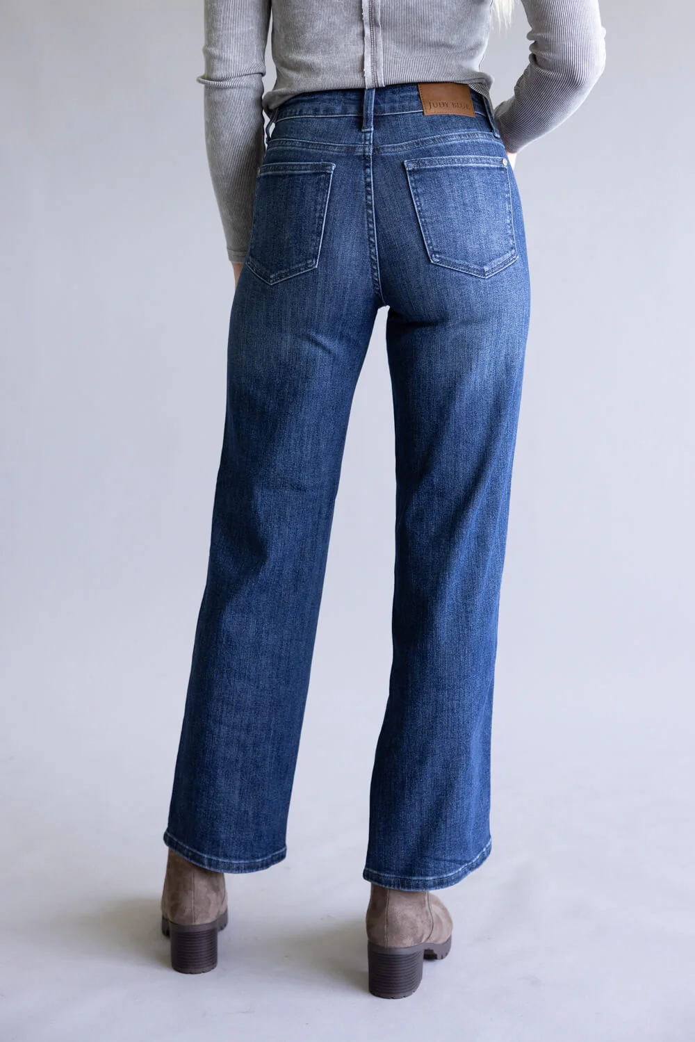 Judy Blue Petite Mid-Rise Straight Leg Jeans for Women | 88861REG-PETITE - Image 2
