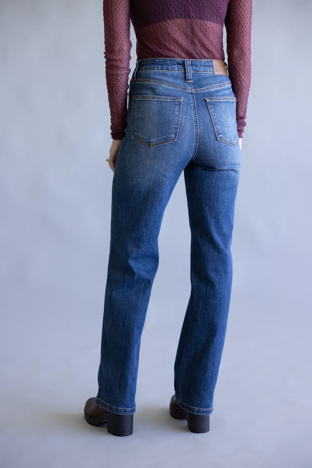 Judy Blue Tummy Control Straight Leg Jeans for Women | 881000REG - Image 5