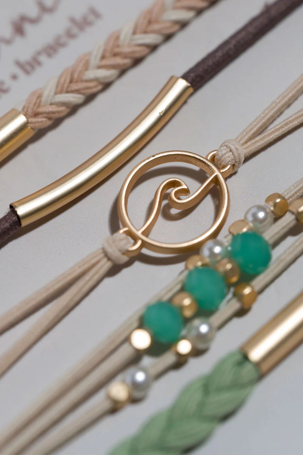 K’lani Reflect Medium Hair Tie Bracelets in Light Green | KL-664262-M - Image 4