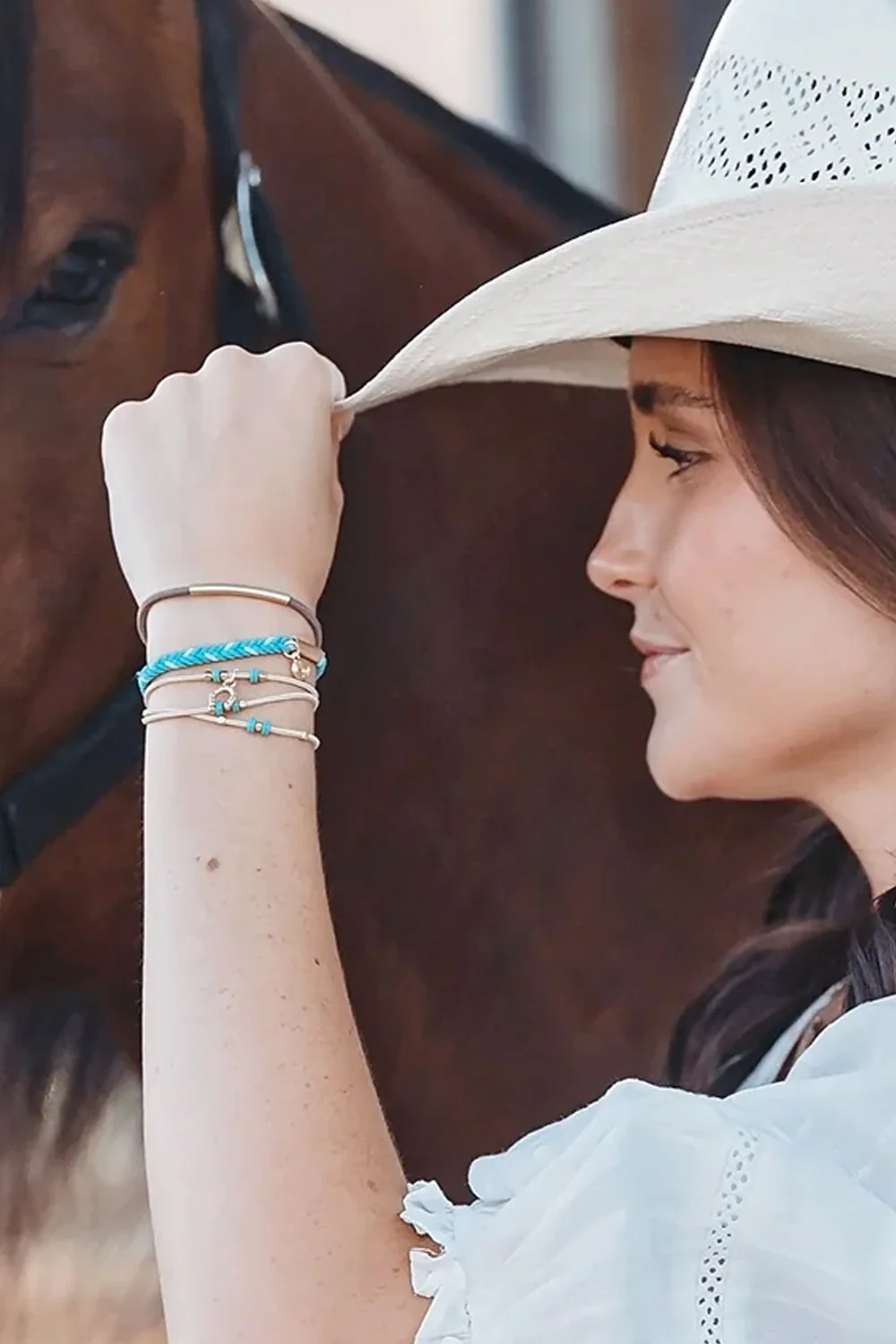 K’lani Stride Medium Hair Tie Bracelets in Brown | KL-306937-M - Image 5