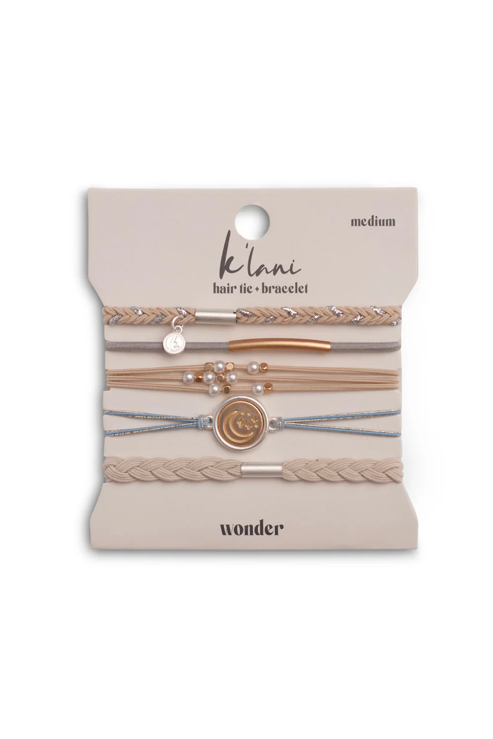 K’lani Wonder Medium Hair Tie Bracelets in Light Blue | KL-306104-M - Image 7