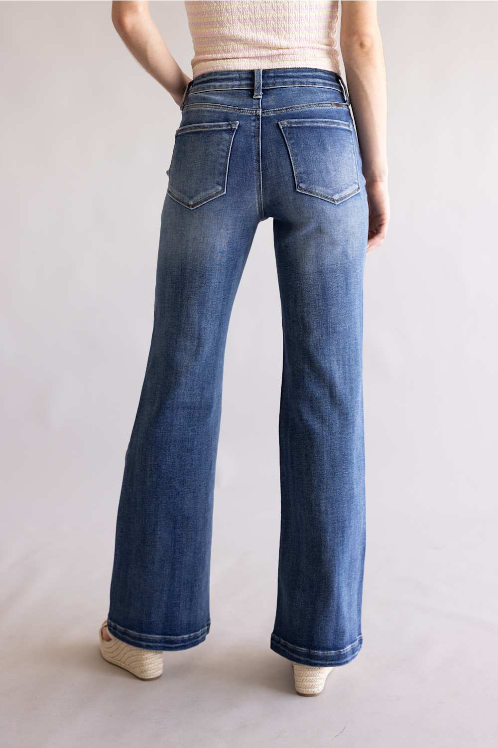 KanCan Avonlea High Rise Wide Flare Jeans for Women | KC20024D - Image 4