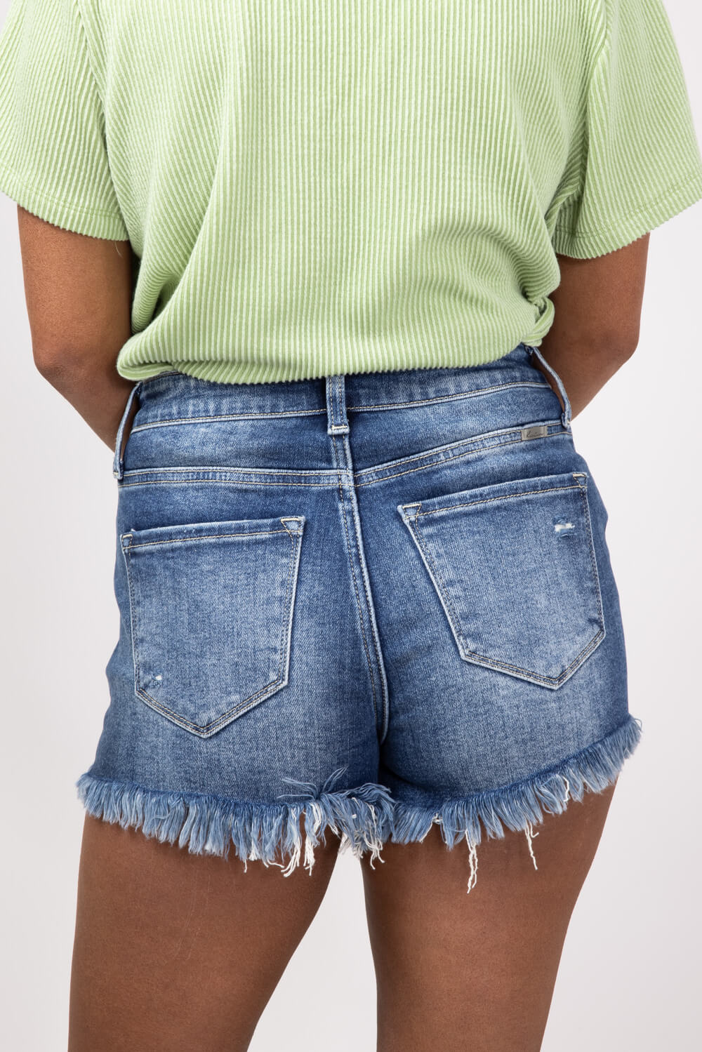 KanCan x Glik’s Best Friend Dark Wash Denim Shorts for Women | AB1022D-GL - Image 3