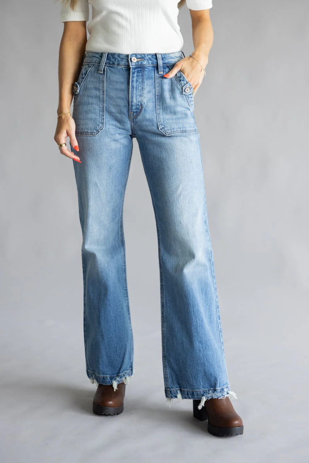 KanCan Yezmin High Rise Baggy Wide Leg Jeans for Women | KC2572M - Image 2