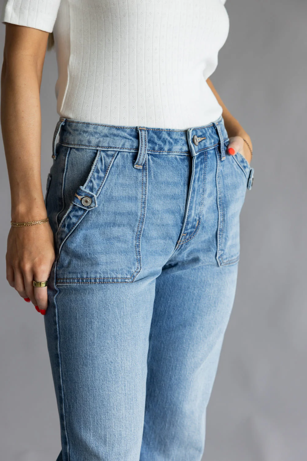 KanCan Yezmin High Rise Baggy Wide Leg Jeans for Women | KC2572M - Image 3